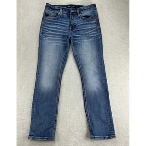 BKE Jake Straight Jeans Mens 31x30 Blue Denim Whisker Classic "Read"